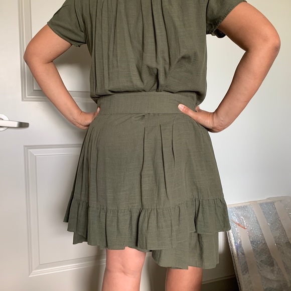 Green Kaki Summer Dress  Comptoir des Cotonniers - Picture 4 of 6